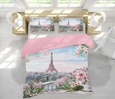 3D Spring City Paris KER755 Bed Pillowcases Quilt Duvet Cover Double Luna