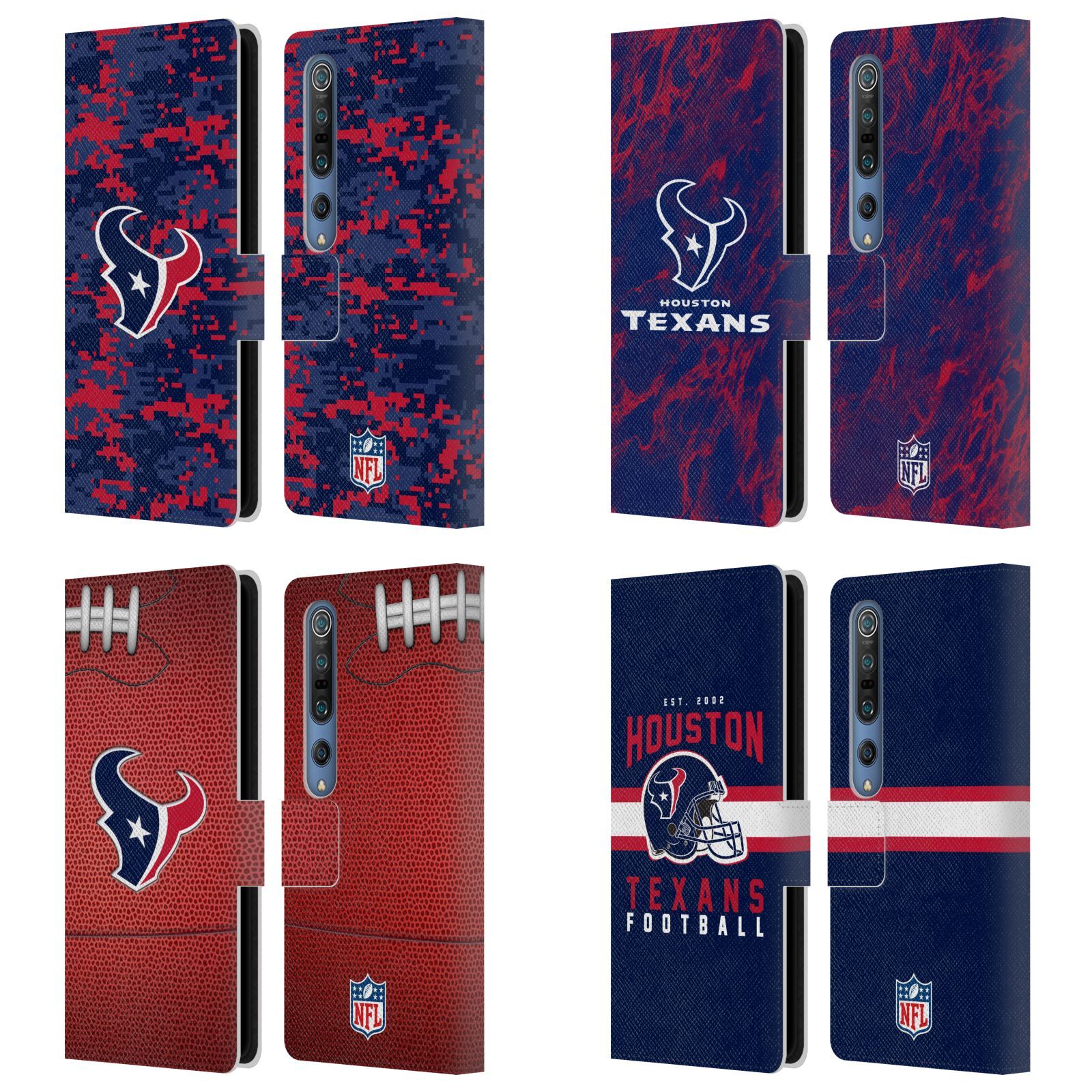 OFFICIAL NFL HOUSTON TEXANS GRAPHICS LEATHER BOOK WALLET CASE FOR XIAOMI PHONES