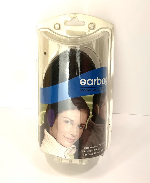 New Original Sprigs Ear Bags Bondless Ear Warmers Thinsulate Flex Black