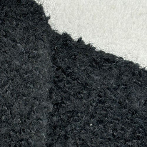EILEEN FISHER Jacket XL Suri Alpaca Wool Blend Boucle Moto Asymmetric Zip Black - Picture 10 of 15