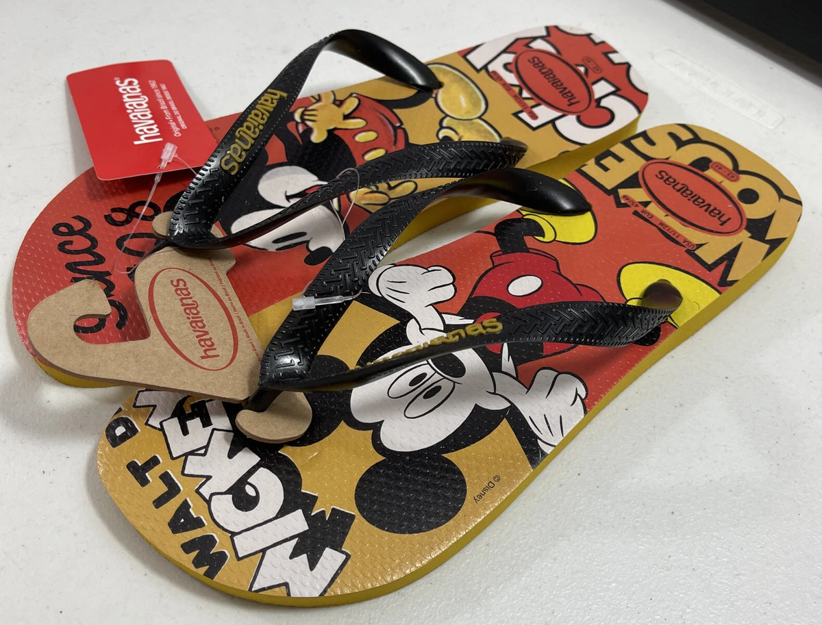 Disney Havaianas Mickey Mouse Flip Flop Sandals Men s Size 11 12