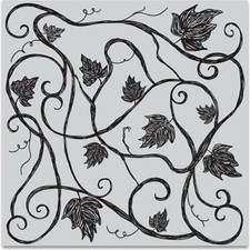 Hero Arts "VINE PATTERN" Background Cling Bold Prints Stamp 6"x6"