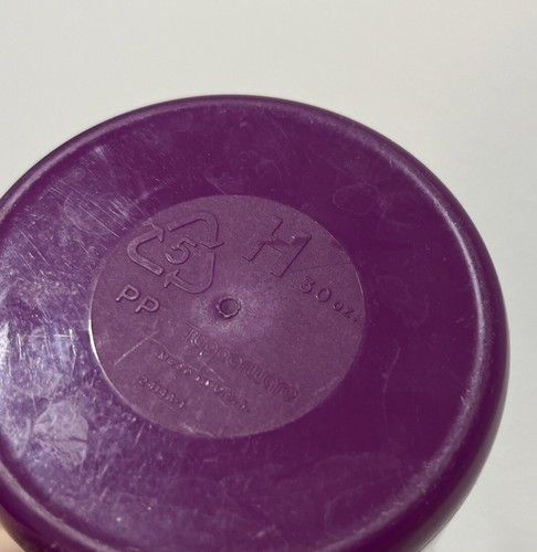 Tupperware Cup Tumbler Huge Large 30 oz Big Size 2414 No Handle purple w lid - Picture 3 of 4