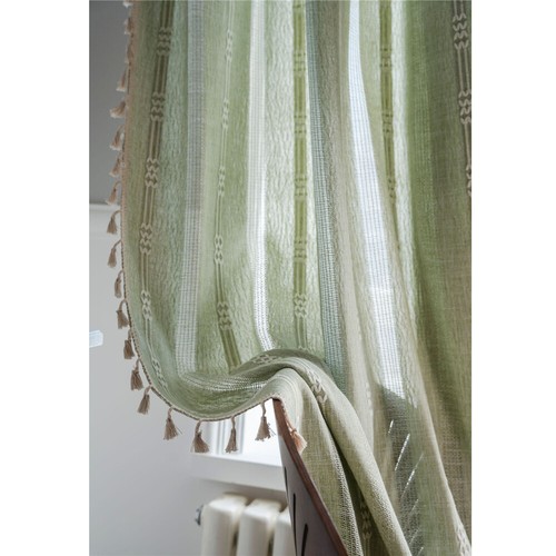 Treatment Curtain Living Room Vintage Tassel Curtain Bedroom Window Drape - Bild 14 von 40