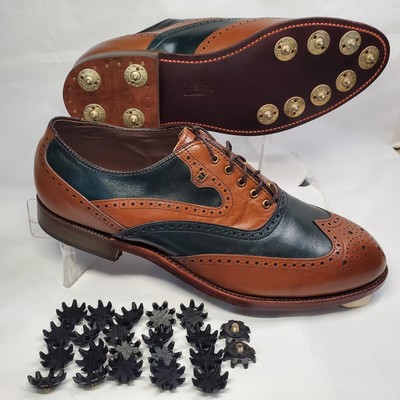Footjoy Classics Dark Brown Lace Up Dress Shoes NEW Vintage Footjoy Classics Mens Golf Shoes 51045 Brown 9D  main image 4