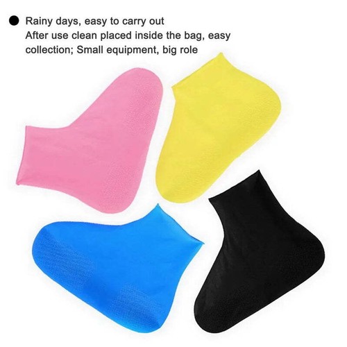 Waterproof Silicone Rain Shoe Covers Reusable Non Slip - Picture 5 of 20