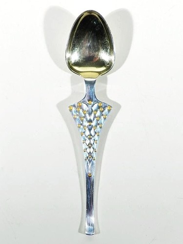Anton MICHELSEN Denmark Silber Emaille Löffel ° Jahreslöffel ° Jul 1965 - Bild 3 von 5