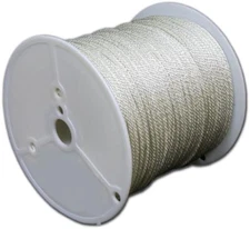 T.W Evans Cordage 266-100-68 5/16-Inch Solid Braid Nylon Rope 500-Feet Spool, Wh