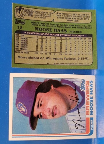 Brewers - Vintage Baseball Trading Cards - 1982/Topps - Picture 44 of 52