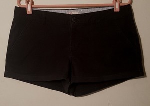 So-Shorts-Black-Cuffed-Mini-Size13-Flat-Front-Women