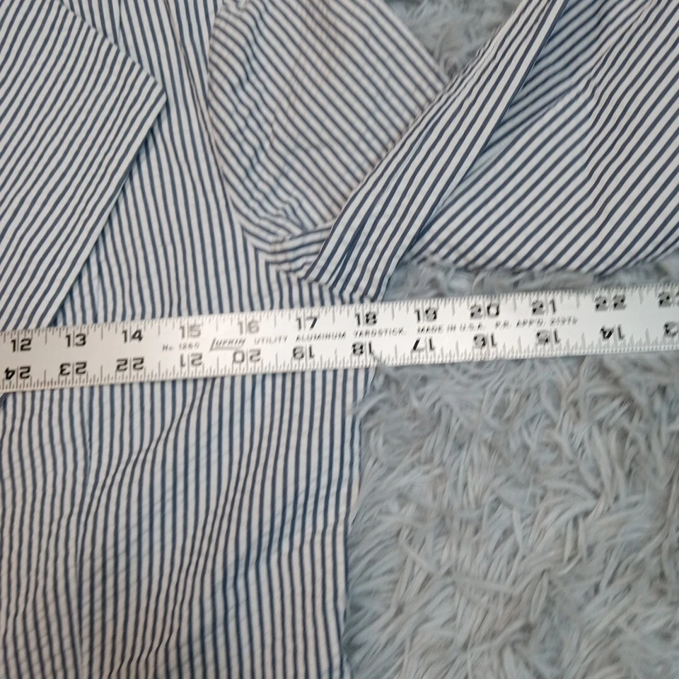 Blazer Armani Exchange Mujer 4 Azul Rayas Blazer Bolsillos Carrera Abotonada Foto 3 de 4