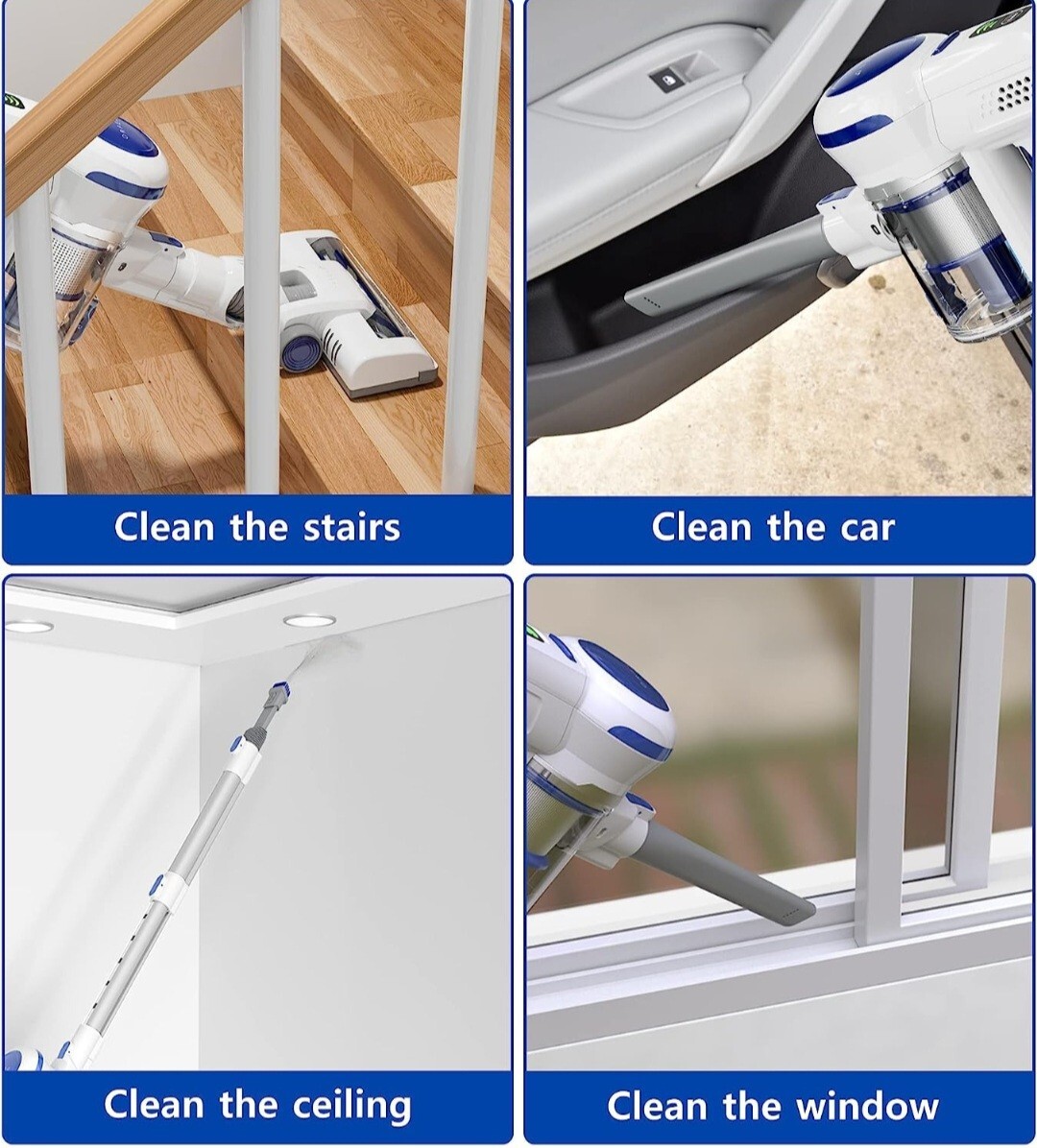 ORFELD Cordless Vacuum Cleaner, 22000Pa Powerful Cordless Vacuum 6 in 1