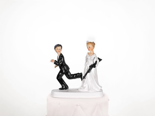 Tortenfigur Brautpaar Hochzeit Deko Hochzeitstorte Tortenaufsatz lustige Figuren - 第 4/9 張圖片