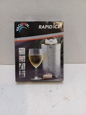 VacuVin The Original Rapid Ice Active Cooler Wine Bottle Chilling Sleeve Silver
