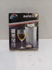 VacuVin The Original Rapid Ice Active Cooler Wine Bottle Chilling Sleeve Silver