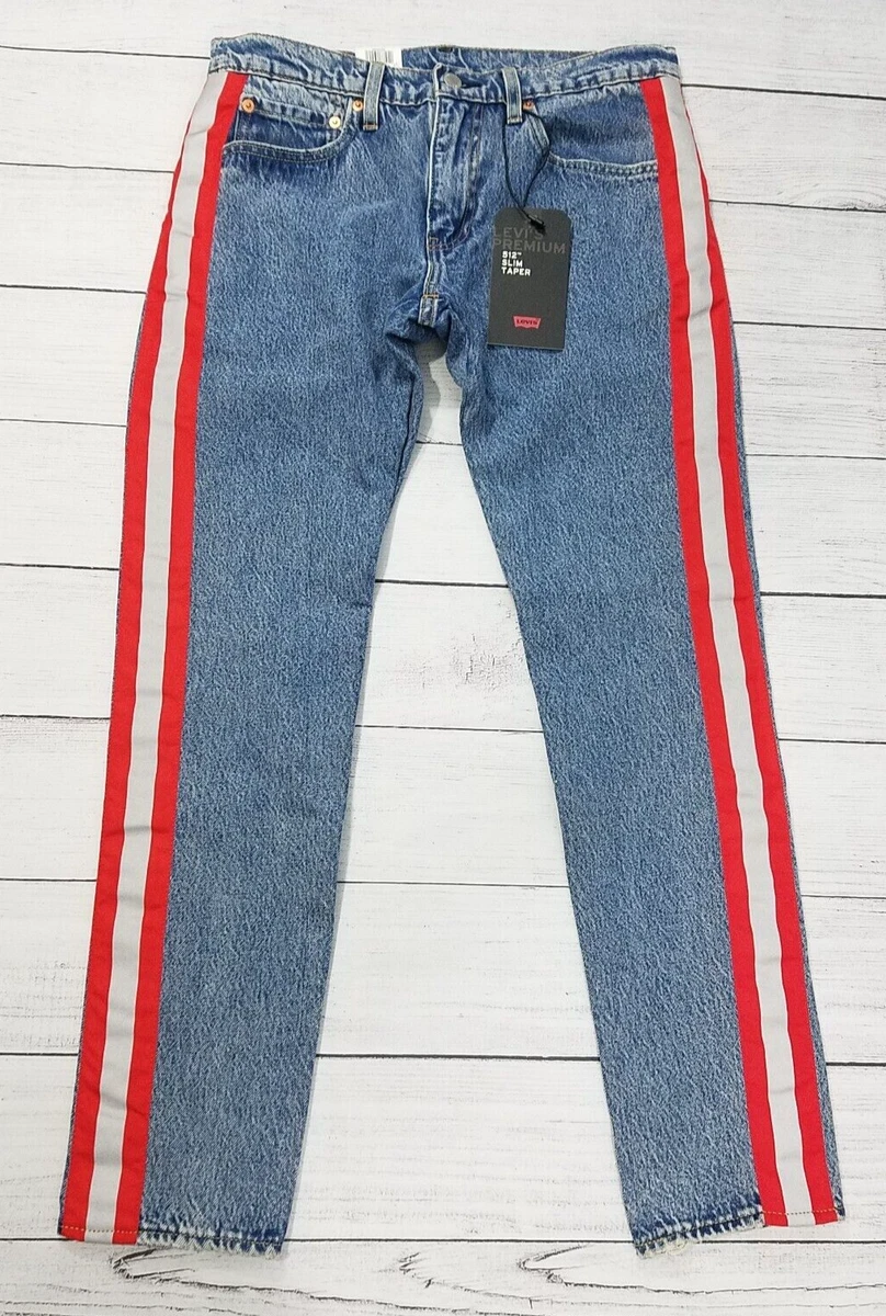 Side tape on sale jeans mens