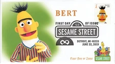AO- 5394C-2, 2019, Sesame Street  Add-on Cover, First Day Cover, Pictorial Postm