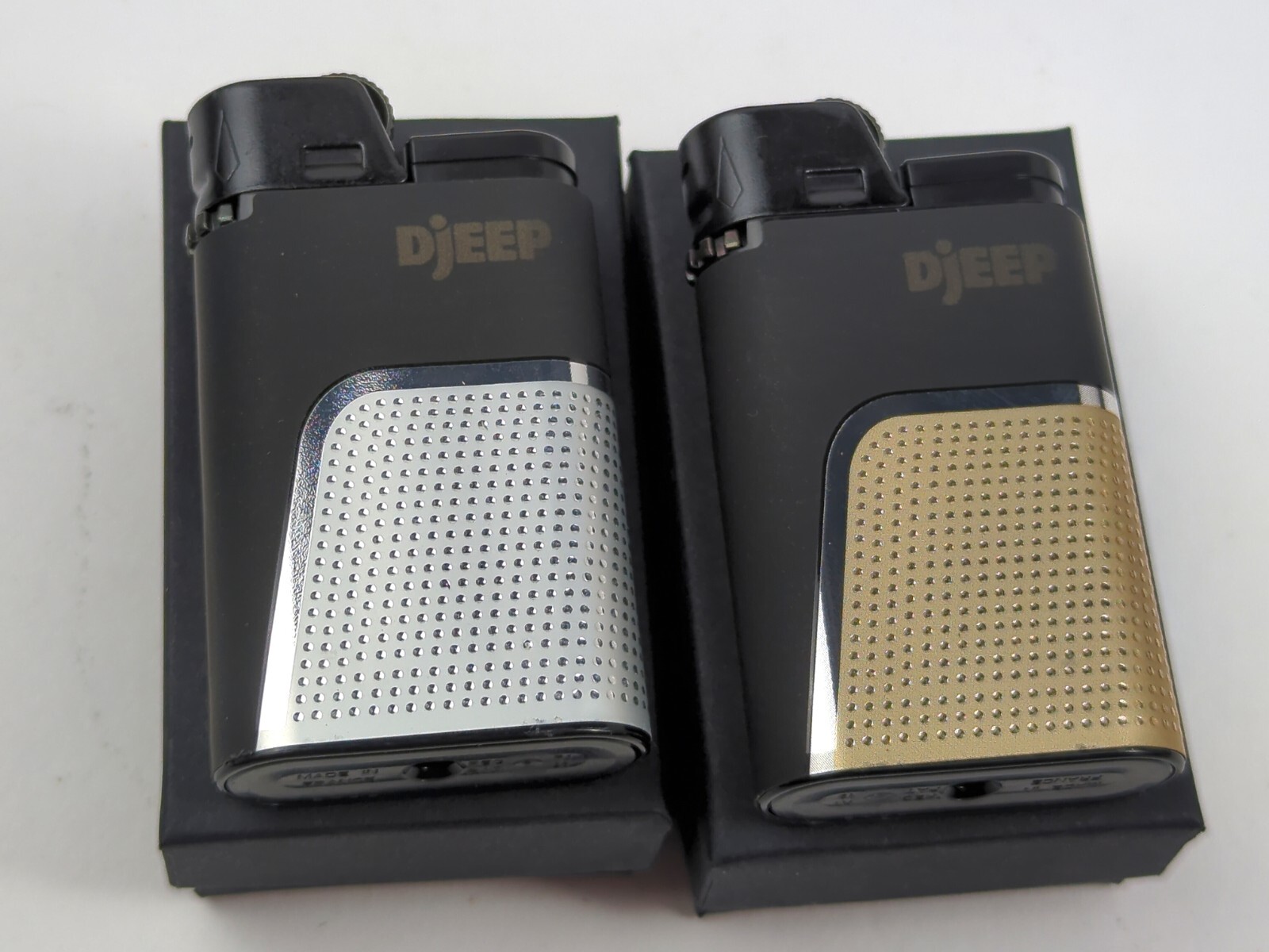 2PK DjEEP BOLD COLLECTION Metallic Lighters, Made in France,