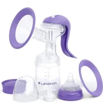 Lansinoh Manual Breast Pump, Hand Pump with Comfortable Flange for Breastfeeding