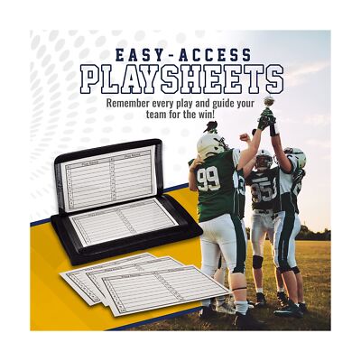 Bracciale Playbook Per Calcio E Baseball - Lavabile E Riutilizzabile - Con Copertura In PVC E Cinturino In Cotone Elastico - 4