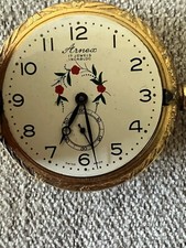 Vintage Arnex 17 Jewel Mechanical Hunter Pocket Watch