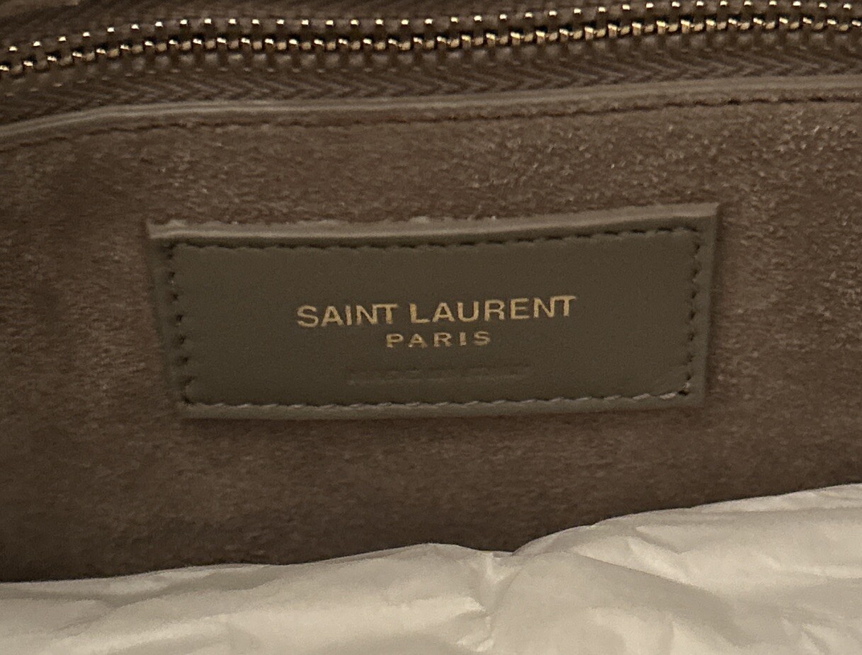 Borsa Saint Laurent Le 5 A 7 Hobo Bag borsa grigio marrone YSL PREZZO AL PUBBLICO £ 1755