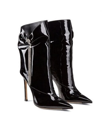 靴 Jimmy choo high heel boot Jimmy Choo Boot Platform Knee High Black Leather 39 / 9 | Mightychic
