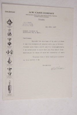 1927 Lamson Goodnow AW Cash Co Decatur IL Combustion Control- Ephemera L105G