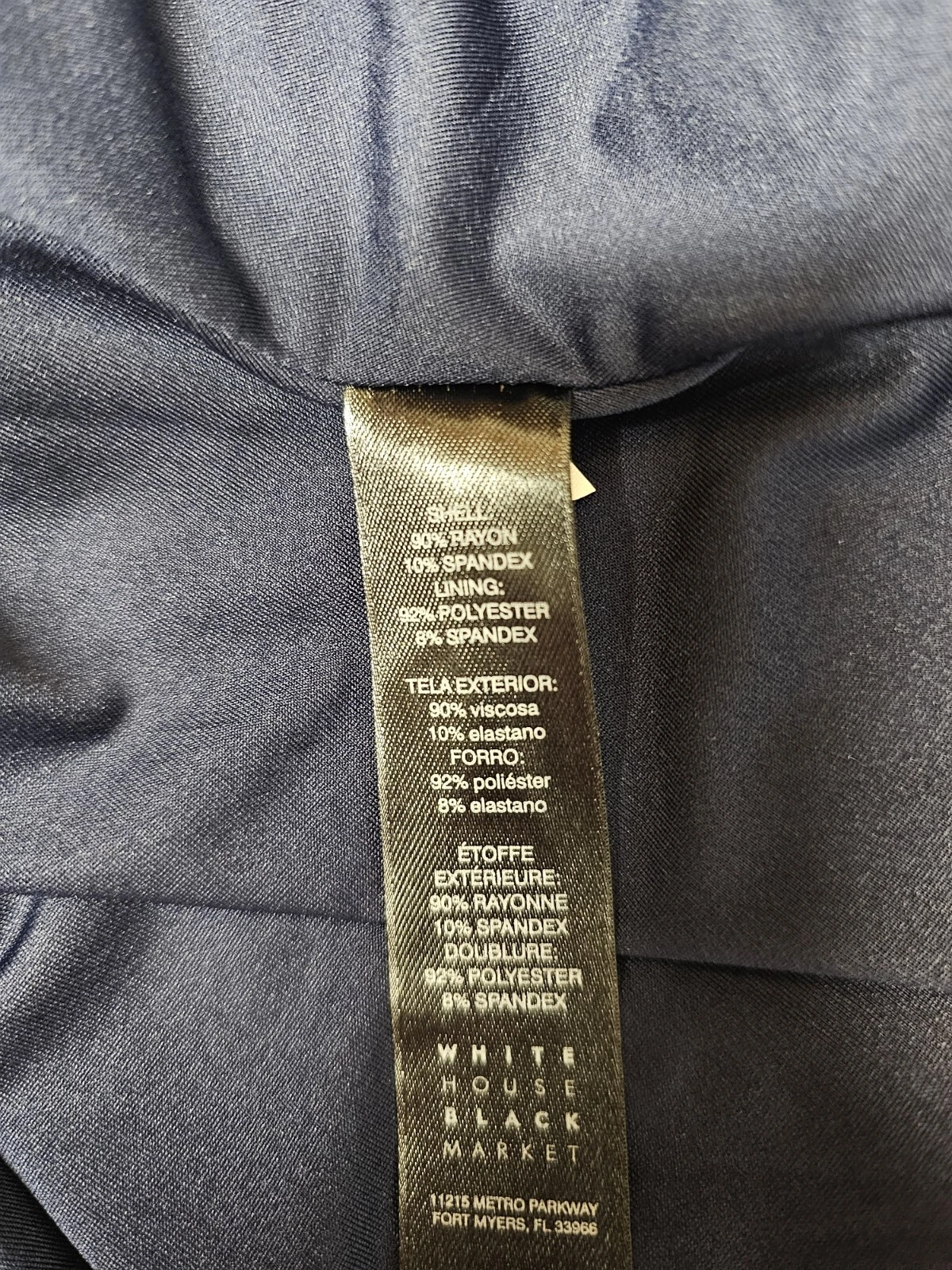 VETEMENTS Abito donna White Ho Black Market manica lunga foderato blu navy taglia 6 us intime ottimeioni