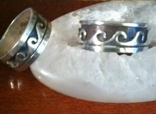 Sterling Silver 925 ring Size 7 waves relax awesome ring Dezigns By Zetroc