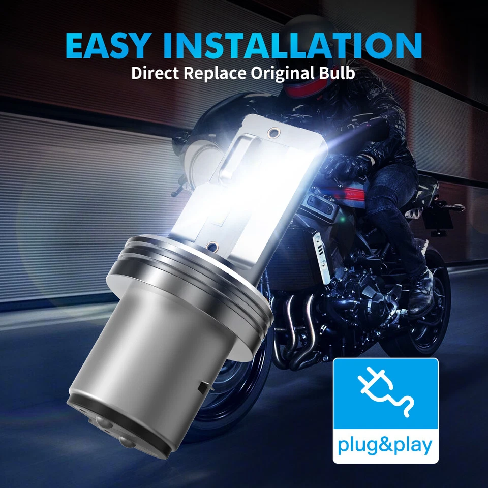 1X BA20D S2 Ampoules LED de Phares pour Honda CBR 125 ANF 125 Innova 2004-2006 - Photo 3/4