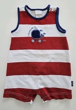 Vtg Carters One Piece Shortall Infant 6-9 Mos Swimming With The Big Fish Whale