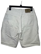 Vintage 90s Bugle Boy Jeans Khaki Shorts Size 30 Light Wash Flat Front Pockets