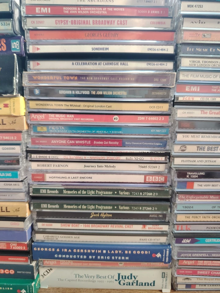 Job Lot of 66 Music Hall & Show Tunes Soundtrack CDs Gershwin Kern etc Wholesale Foto 3 de 4