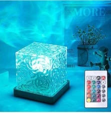 Ocean Wave Projector Light, 16-Color Luminorthe Cube Lamp & App Remote, 3D Holog