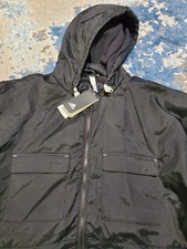 Adidas James Harden Parka  Black Men  s Size Large Jacket Full Zip    HB5422 180