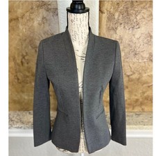 J.Crew 365 Going-Out Blazer Stretch Twill Womens 2 Gray Open Front Workwear