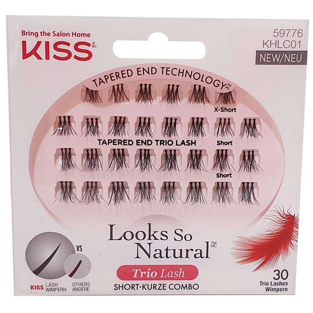 Kiss False Eyelashes Haute Couture Natural Premium Lashes Short Combo 30 Pack