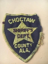 vintage Choctaw County Sheriff Alabama Police Department Patch