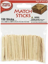 Pepperell Crafts Match Sticks 150/Pkg-2"X0.08"