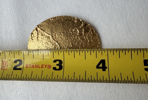 Trifari goldfarbene Brosche Anstecknadel moderner Stil - Bild 6 von 6