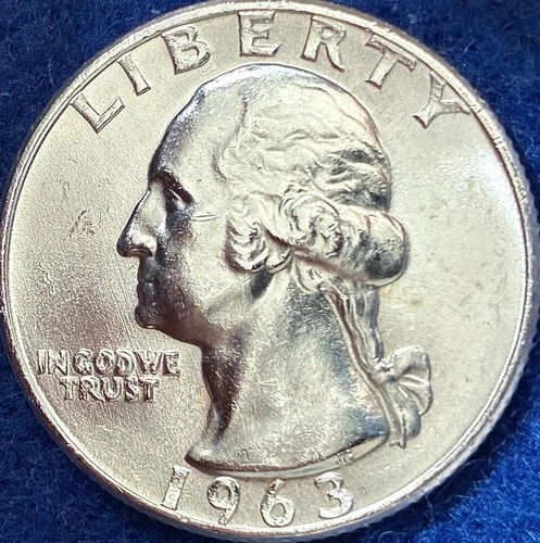 1963-D Washington Silver Quarter Ch BU++