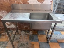 Stainless Steel commercial Sink Unit 110cm ( Solid ) As pictures