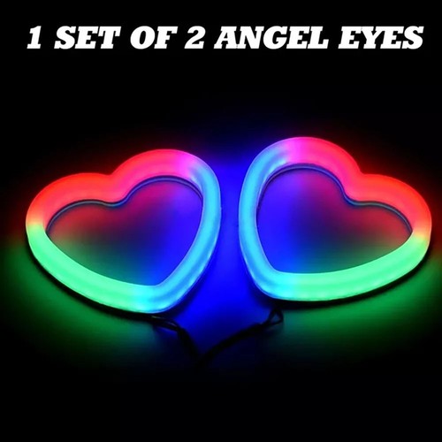 Adjustable Color Options with 2PCS App Controlled RGB Angel Eyes Rings - Picture 10 of 10