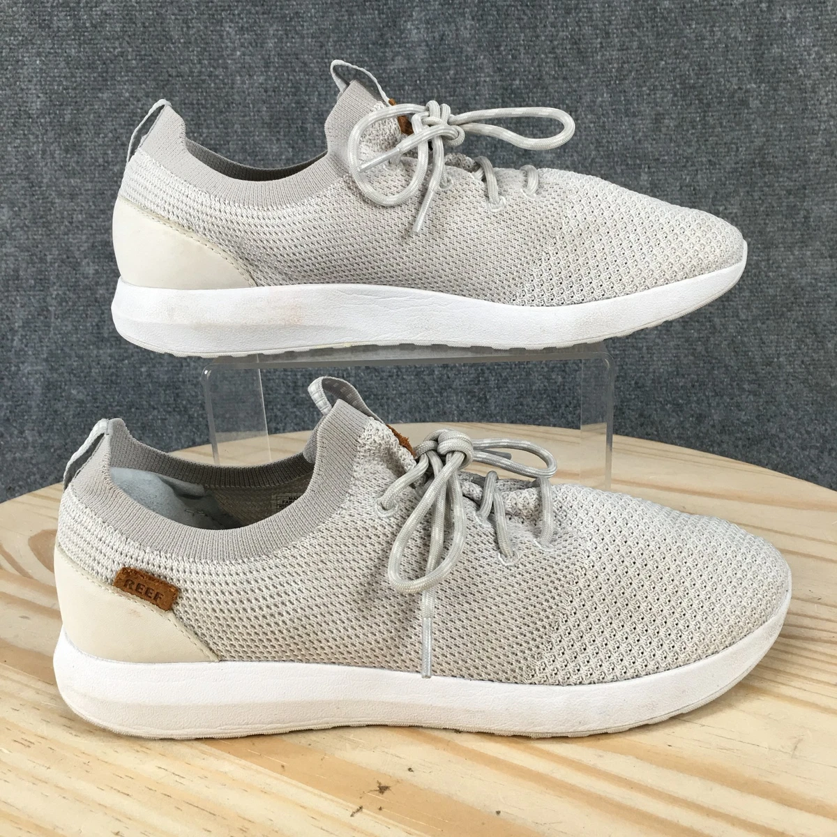Reef Men\'s Gray Mesh & Suede Low-Top Sneakers Shoreline Del Mar – REEF main image 4