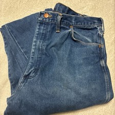 Wrangler Mens Blue Denim Regular Fit Straight...