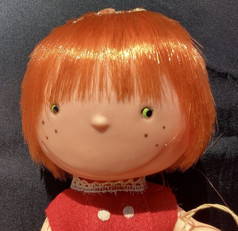 Vintage 1960's HERMAN PECKER Doll ~ Carrot top Vinyl Doll 7" JAPAN
