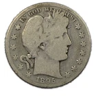 1895-P Liberty Barber Silver Half Dollar 50c Philadelphia Very Good VG+