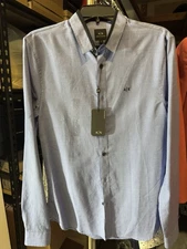 NWT! Armani Exchange Mens Shirt  Button Down Slim Fit Cotton Size S