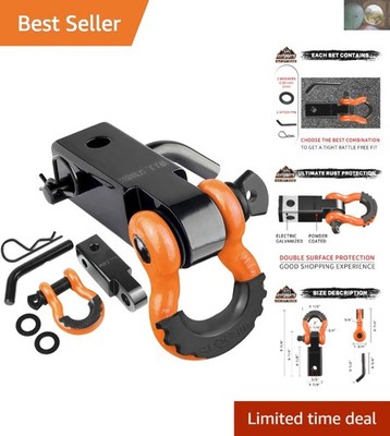 Lightweight 1.5 Lbs 2'' Tow Hitch Receiver - 45,000 Lbs Break Strength, 12 Colors